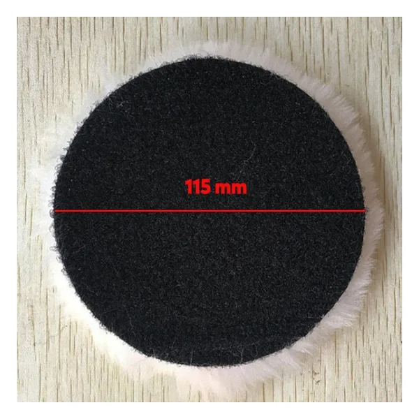 Pasta Cila Polisaj Süngeri 115 Mm Cırt Tabanlı Kuzu Postu Yünü Pedi Keçesi Parlatma - Görsel 7
