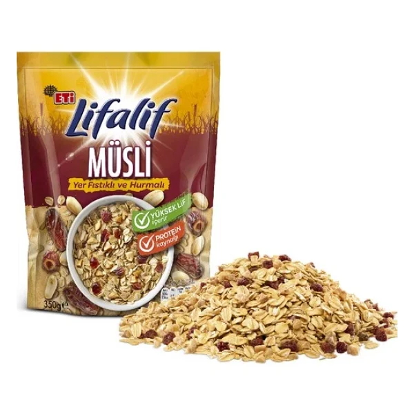 Eti Lifalif Yer Fıstıklı Ve Hurmalı Müsli 350 Gr 2'li - Görsel 5