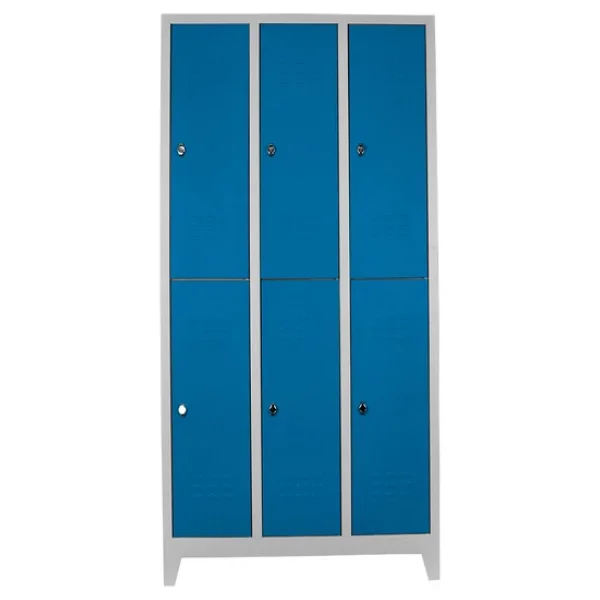 Jessan Ofis Standart 6'lı Gri-Mavi Soyunma Dolabı - Görsel 4