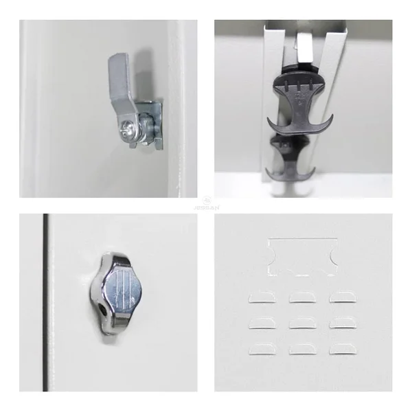 Jessan Ofis Eko 6'lı Gri-Siyah Soyunma Dolabı - Görsel 5