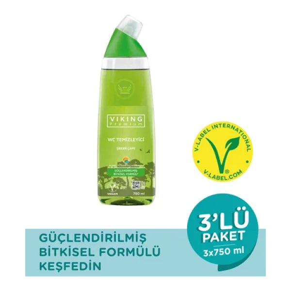Viking Premium Şeker Çamı Tuvalet Temizleyici 750 Ml 3'lü - Görsel 8