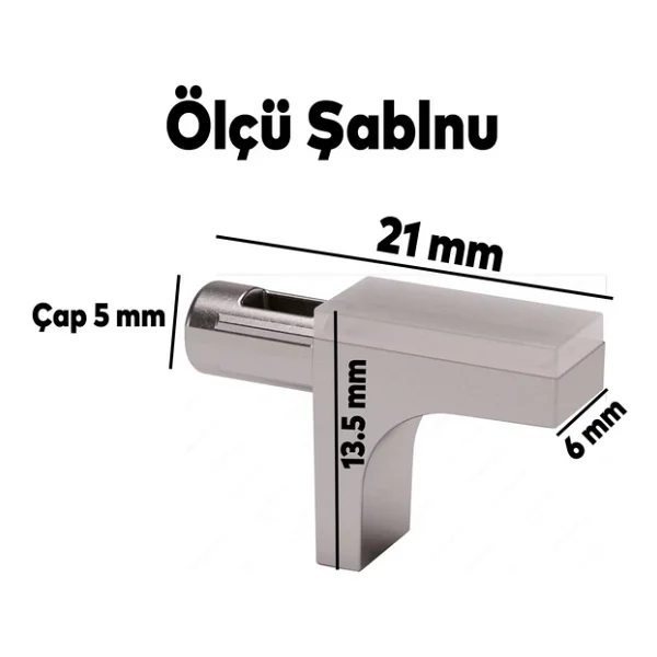 Raf Pimi Duz Vantuzlu Cam Ahsap Metal Raf Tutucu Civisi Mobilya Dolap Pimi (50 Adet) - Görsel 3