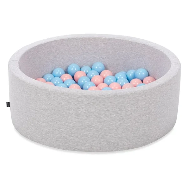 Wellgro Bubble Pops Açık Gri Sünger Top Havuzu Mavi Pembe Toplu - Görsel 2