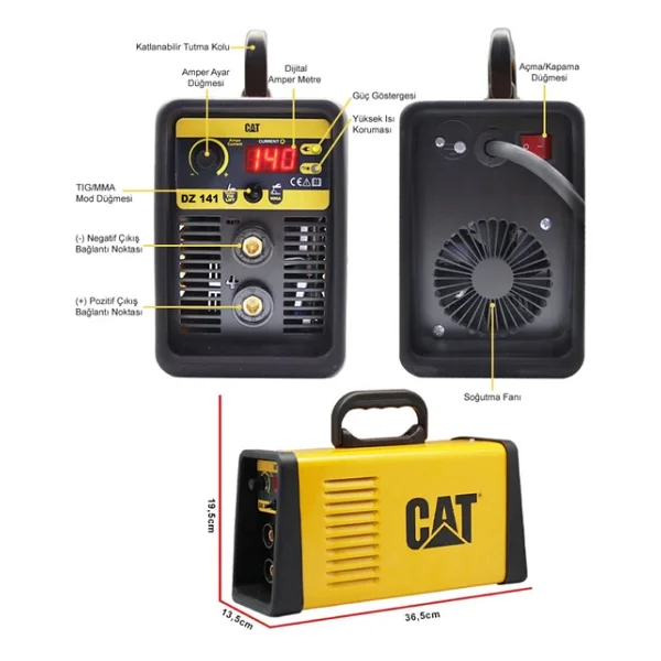 Cat Dz141 140 Ah Çanta Tipi İnverter Kaynak Makinesi - Görsel 8