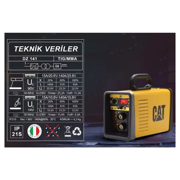 Cat Dz141 140 Ah Çanta Tipi İnverter Kaynak Makinesi - Görsel 5