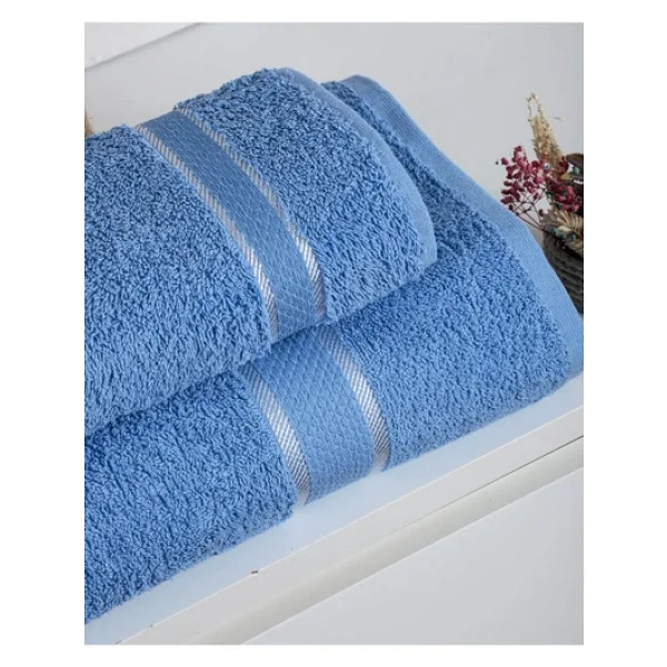 100 Pamuk 2 Parça Kadın/Erkek Banyo Duş Hamam Havlu Seti 90x150 Cm - Görsel 8
