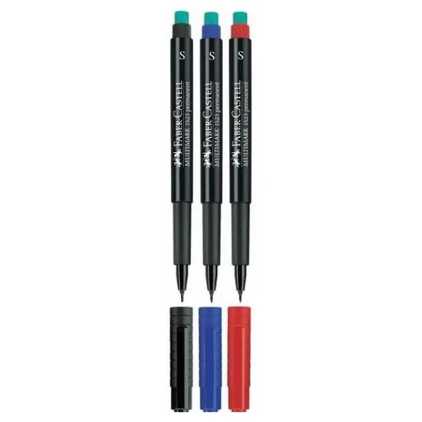 Faber Castell Multimark Permanent Asetat Kalemi S 3'lu Set - Görsel 2