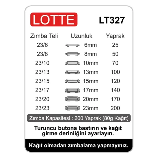 Lotte Zımba Makinesi Arşiv Tipi 200 Yaprak - Görsel 7
