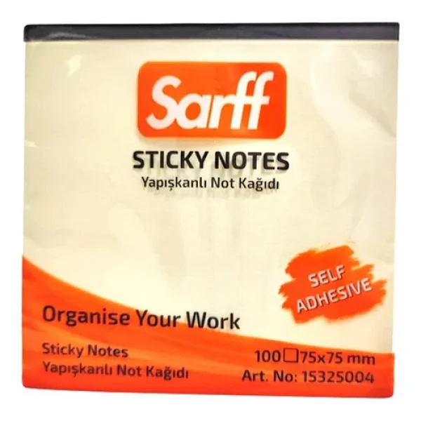 Sarff Yapiskanli Not Kagidi Sari - Görsel 2