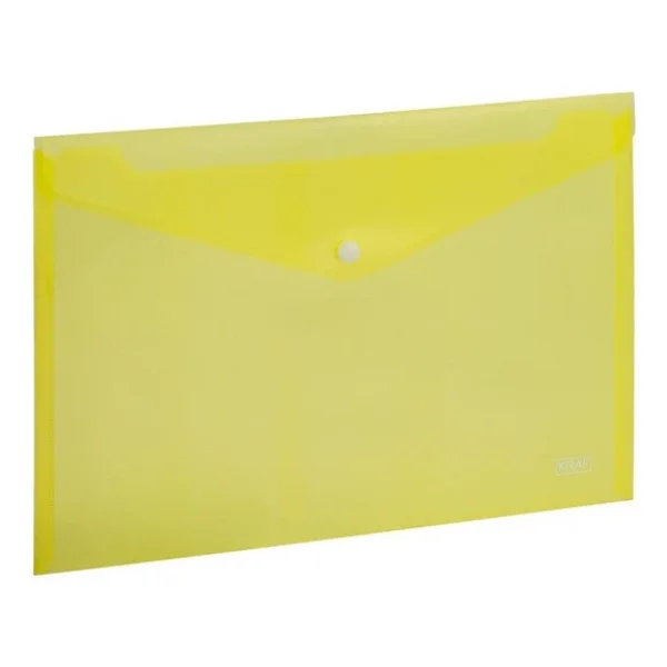 Kraf Çıtçıtlı Dosya A4 Sarı - Görsel 3