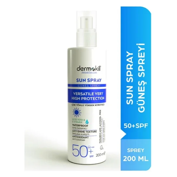 Dermokil Çok Yönlü Yüksek Koruyucu 50 Faktör Güneş Spreyi 200 Ml - Görsel 8