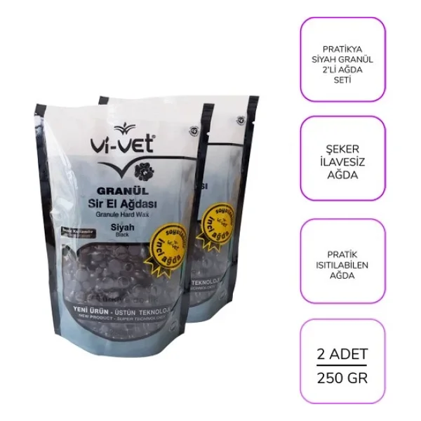 Vi-Vet Siyah 250 Gr 2 Adet Boncuk Sir Ağda - Görsel 3
