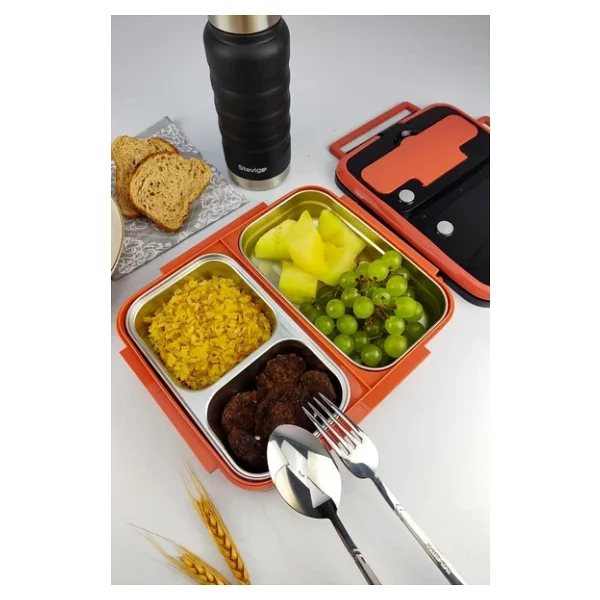 Cooker Yk1392 Turuncu Bölmeli Beslenme Kutusu - Görsel 6