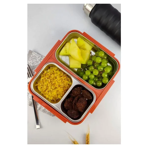 Cooker Yk1392 Turuncu Bölmeli Beslenme Kutusu - Görsel 4