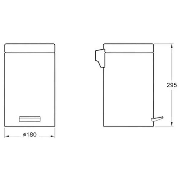 Vitra A44055 Arkitekta Paslanmaz Çöp Kovası - Görsel 4