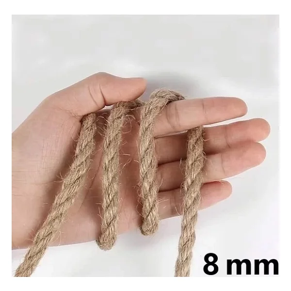 Jütburada Jüt Halat 8 Mm 100 Metre Hasır Dekor Süsleme İp - Görsel 2