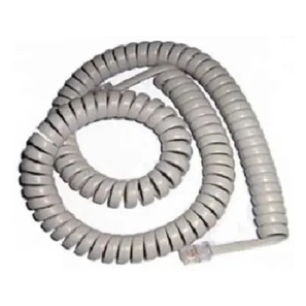 Spiralli Telefon Ahize Kablosu - Gri - Görsel 3