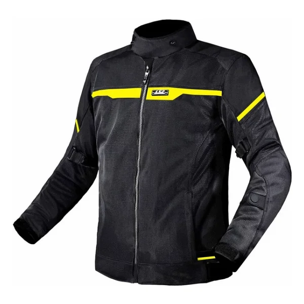 Ls2 Riva Erkek Siyah-Neon Sarı Yazlık Motosiklet Montu - Görsel 3