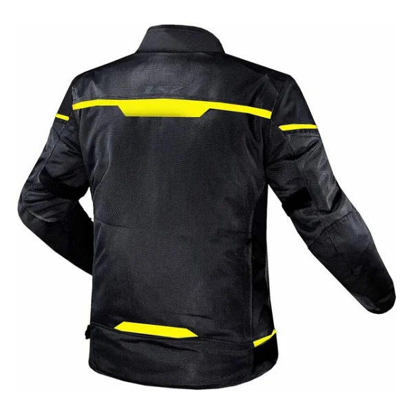 Ls2 Riva Erkek Siyah-Neon Sarı Yazlık Motosiklet Montu - Görsel 4