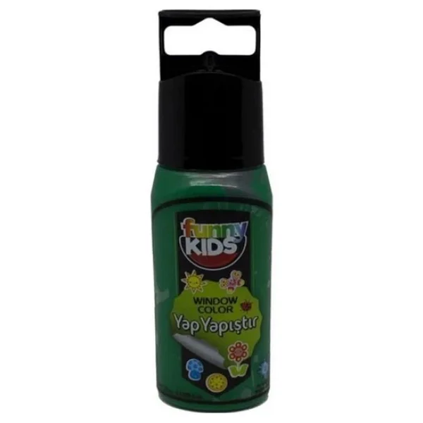 Funny Kids 60 Cc Yap Yapıştır Cam Boyası Yeşil - Görsel 3
