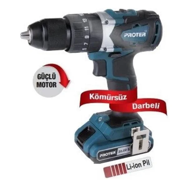 Proter Pst 720 Bl Akülü Darbeli Matkap - Görsel 7