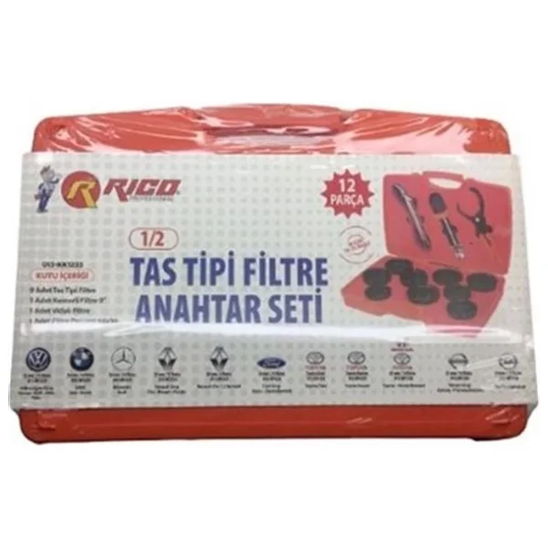 Rico Kk1233 12 Parça Taş Tipi Filtre Sökme Anahtar Seti - Görsel 6