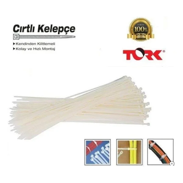 2.5x100mm Cırt Kelepçe-Kablo Bağı - Görsel 2
