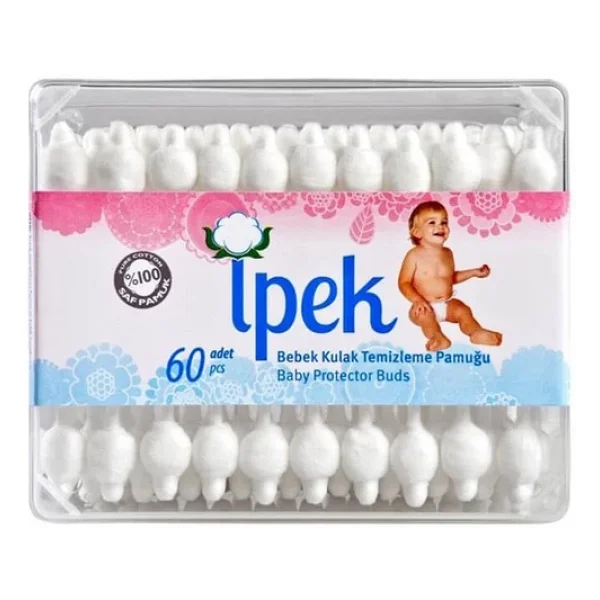 İpek Emniyetli 60'lı Bebek Kulak Temizleme Çubuğu - Görsel 3