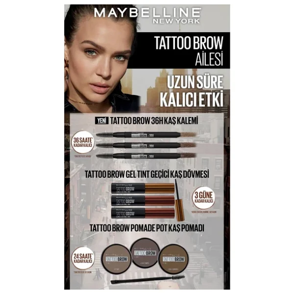 Maybelline Brow Tattoo Gel 2 Kaş Farı - Görsel 2
