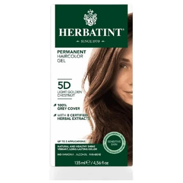 Herbatint Kalıcı Bitkisel 5d Chatain Clair Dore Saç Boyası - Görsel 3