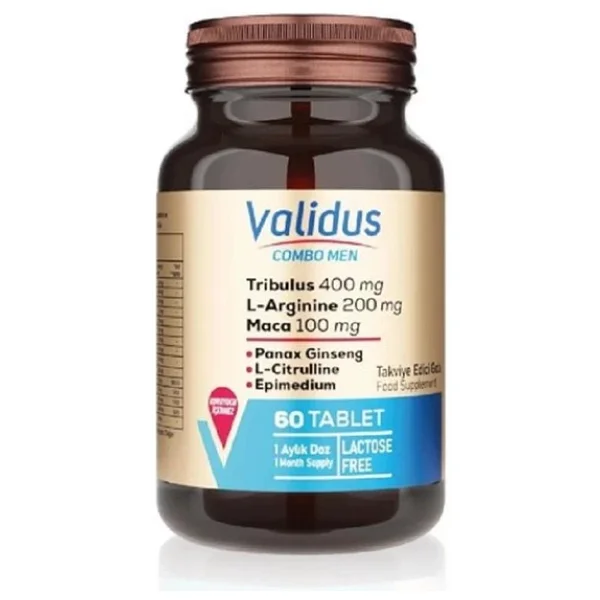 Validus Combo-Men Tribulus 400 Mg + L-Arginine 200 Mg + Maca 100 Mg 60 Tablet - Görsel 5