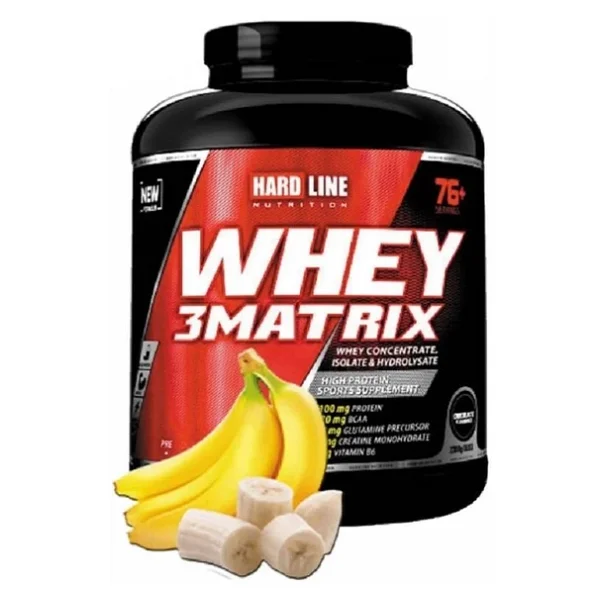 Hardline Nutrition 3 Matrix 2300 Gr Muz Aromalı Whey Protein Tozu - Görsel 3