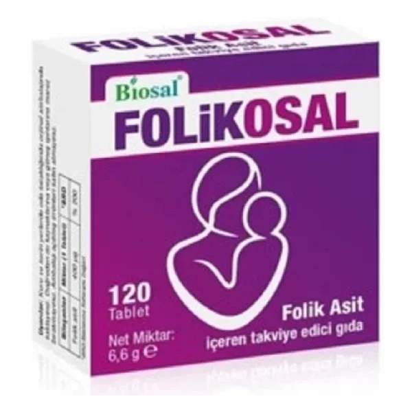 Biosal Folikosal 400 Mcg Folik Asit 120 Tablet - Görsel 5