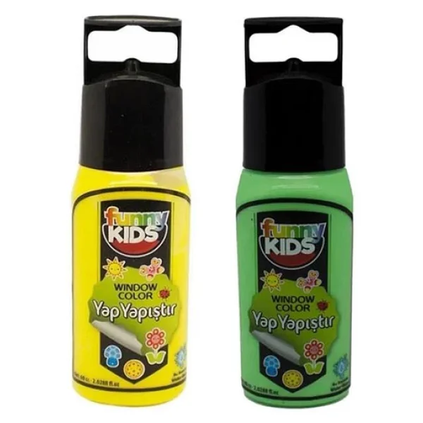 Funny Kids Yap Yapistir Set Neon Sari Neon Yesil - Görsel 8