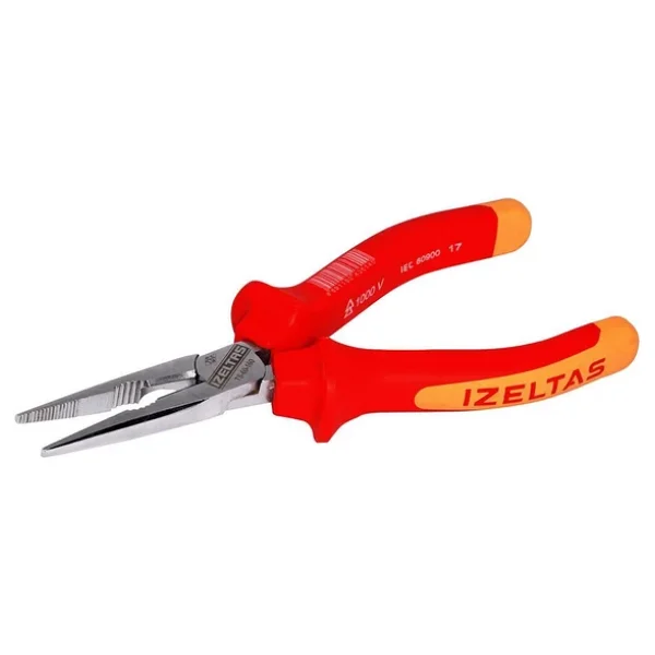 İzeltaş 180 Mm Düz Uçlu 1000v İzoleli Elektrikçi Kargaburun - Görsel 3