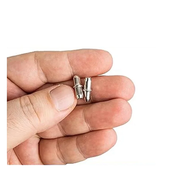 Glaswen Metal Halkalı Raf Pimi Cam Ahşap Metal Raf Tutucu Çivisi Mobilya Dolap Pimi (25 Adet) - Görsel 4