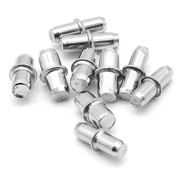 Glaswen Metal Halkalı Raf Pimi Cam Ahşap Metal Raf Tutucu Çivisi Mobilya Dolap Pimi (25 Adet) - Görsel 5
