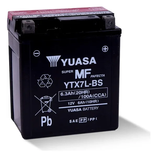 Yuasa Ytx7l-Bs 12 V 6 Ah 100 Cca Motosiklet Aküsü - Görsel 6