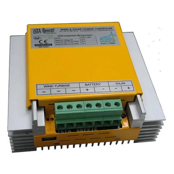 İsta-Breeze 500w 24v Rüzgar Türbini Air Speed Hibrit Şarj Kontrolü Direk Seti - Görsel 6