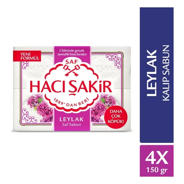 Hacı Şakir Leylak 4x150 Gr 4 Adet Kalıp Sabun - Görsel 6