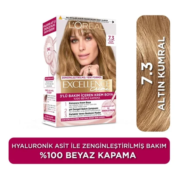 L'oreal Paris Excellence Creme 7.3 Altın Kumral Saç Boyası - Görsel 5