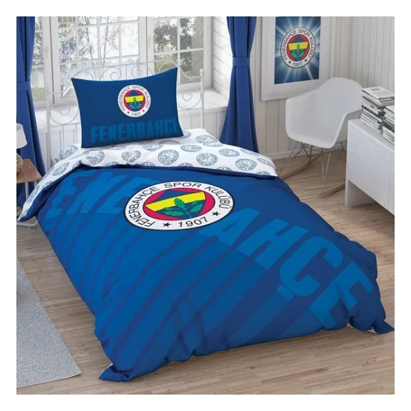 Taç Fenerbahçe Lacivert Logo Tek Kişilik Nevresim Takımı - Görsel 3
