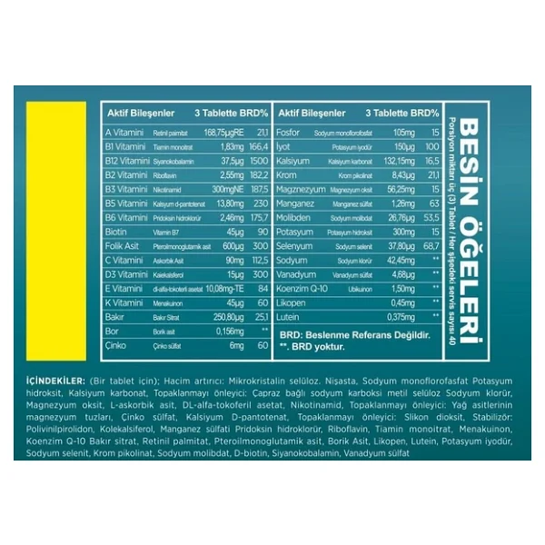 Goldevita Nutrition Multiplus Multivitamin 120 Tablet - Görsel 4