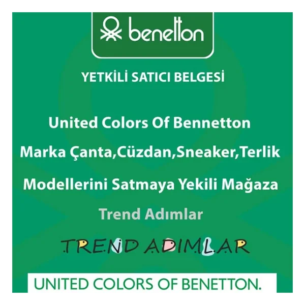 Benetton Beyaz Monogram Eskitme Kadın Çapraz Çanta Bnt 1275 - Görsel 6