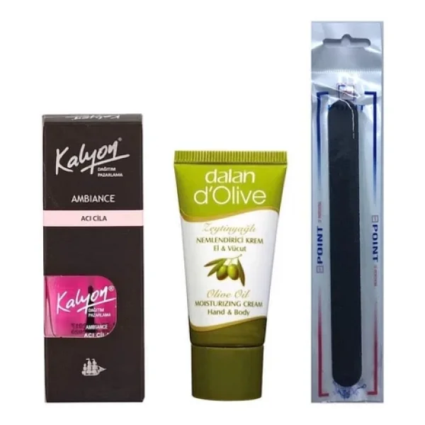 Kalyon Acı Cila + Dalan Krem 20 Ml + Tırnak Törpüsü - Görsel 3