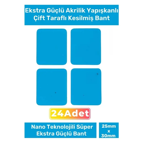 Özel Seri Ekstra Güçlü Pe Köpük Esaslı Çift Taraflı Hazır Kesilmiş 25x30mm Asma Bant 24 Adet - Görsel 3