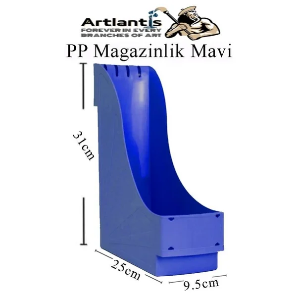 Plastik Magazinlik Mavi 2 Adet Plastik Kutu Klasörü Magazinlik A4 Dosya Ve Masa Düzenleyici Sınıf Ev Ofis - Görsel 4