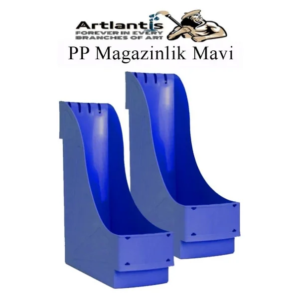 Plastik Magazinlik Mavi 2 Adet Plastik Kutu Klasörü Magazinlik A4 Dosya Ve Masa Düzenleyici Sınıf Ev Ofis - Görsel 3