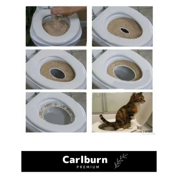 Özel Üretim Klozet Alıştırma Kapağı Kum Kabı Wc Yavru Yetişkin Kedi Hijyenik Tuvalet Eğitim Seti - Görsel 8