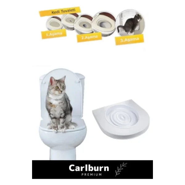 Özel Üretim Klozet Alıştırma Kapağı Kum Kabı Wc Yavru Yetişkin Kedi Hijyenik Tuvalet Eğitim Seti - Görsel 6